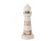Dřevěná dekorace maják Lighthouse Alabasia Wood M - Ø10*25cm J-Line by Jolipa