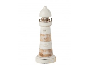 Dřevěná dekorace maják Lighthouse Alabasia Wood M - Ø10*25cm