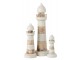 Dřevěná dekorace maják Lighthouse Alabasia Wood S - Ø7*15cm J-Line by Jolipa