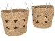 2ks přírodní závěsný košík z mořské trávy - Ø 28*26 / Ø 32*27 cm J-Line by Jolipa