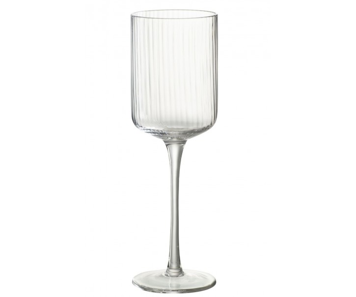 Sklenička na víno s voubkováním Ralph - Ø7*23cm / 370ml J-Line by Jolipa