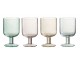 4ks barevná sklenička na víno s bublinkami Louise - Ø8*13cm / 360ml J-Line by Jolipa