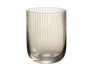 Jantarová sklenička na vodu s vroubkováním Ralph - Ø7*9cm / 260ml