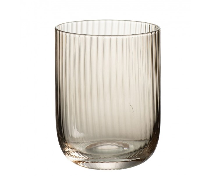 Jantarová sklenička na vodu s voubkováním Ralph - Ø7*9cm / 260ml J-Line by Jolipa