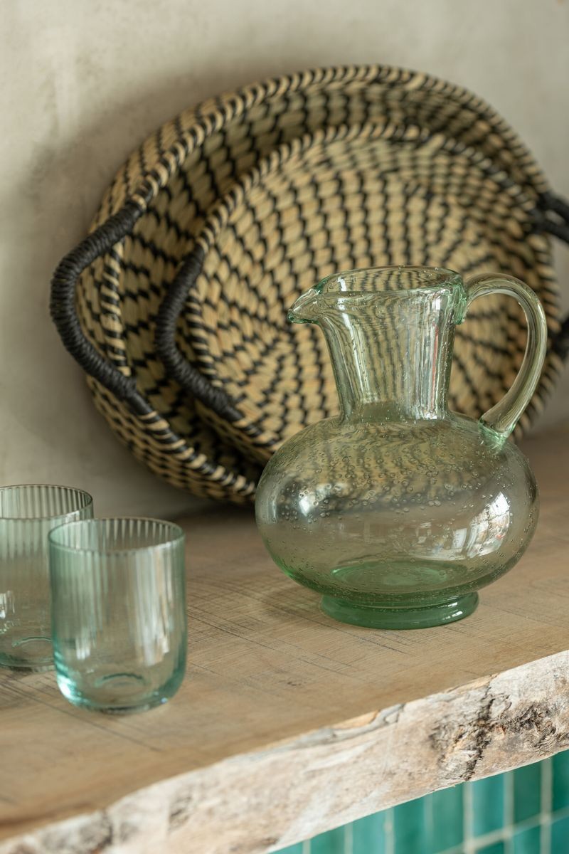 Mentolová sklenička na vodu s vroubkováním Ralph - Ø7*9cm / 260ml J-Line by Jolipa Mentolová sklenička na vodu s vroubkováním Ralph - Ø7*9cm / 260ml J-Line by Jolipa