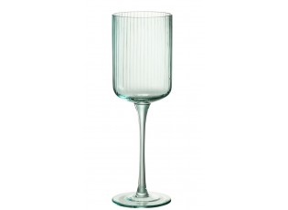 Mentolová sklenička na víno s vroubkováním Ralph - Ø7*23cm / 370ml