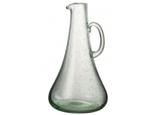 Zelený skleněný džbán s bublinkami Yones L - 19*19*34cm