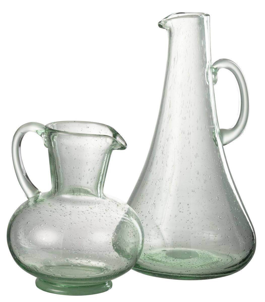 Zelený skleněný džbán s bublinkami Yones M - 16*15*21cm J-Line by Jolipa Zelený skleněný džbán s bublinkami Yones M - 16*15*21cm J-Line by Jolipa