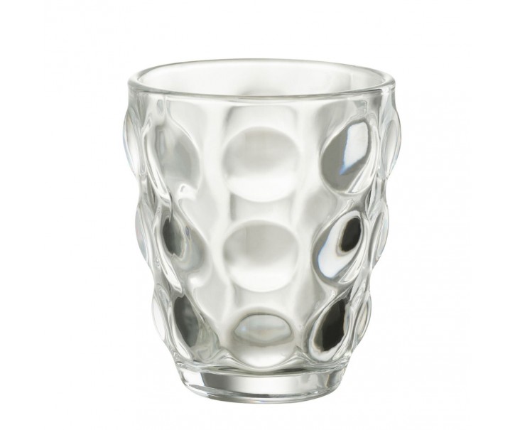 Transparentní sklenička s bublinami Loupe - Ø9*10cm / 300ml J-Line by Jolipa
