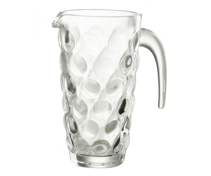 Transparentní skleněný džbán s bublinami Loupe - 17*12*22cm / 1000ml J-Line by Jolipa
