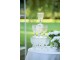 Reliéfní transparentní sklenička na noze Embossed - Ø8*17cm / 200ml J-Line by Jolipa