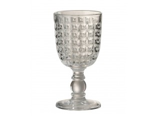 Reliéfní transparentní sklenička na noze Embossed - Ø8*17cm / 200ml