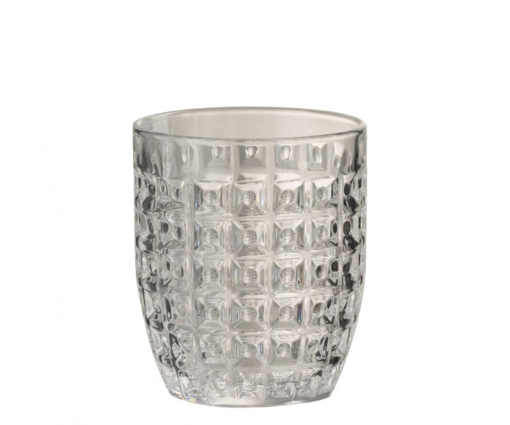 Reliéfní transparentní sklenička Embossed - Ø9*10cm / 150ml J-Line by Jolipa