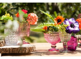 Reliéfní transparentní sklenička Embossed - Ø9*10cm / 250ml