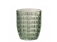Zelená reliéfní sklenička Embossed - Ø9*10cm / 250ml J-Line by Jolipa