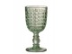 Reliéfní zelená sklenička na noze Embossed - Ø8*17cm / 200ml J-Line by Jolipa