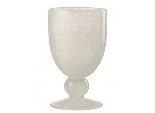 Bílá sklenička na víno na noze s bublinkami Wine Lisboa White - Ø9*15cm / 370ml