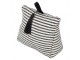 Krémovo-černá bavlněná dveřní zarážka Stripe - 10*21*17cm Mars & More 