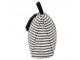 Krémovo-černá bavlněná dveřní zarážka Stripe - 10*21*17cm Mars & More 