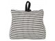 Krémovo-černá bavlněná dveřní zarážka Stripe - 10*21*17cm Mars & More 