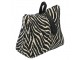 Krémovo-černá bavlněná dveřní zarážka Zebra - 10*21*17cm Mars & More 