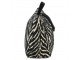 Krémovo-černá bavlněná dveřní zarážka Zebra - 10*21*17cm Mars & More 