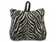Krémovo-černá bavlněná dveřní zarážka Zebra - 10*21*17cm Mars & More 