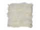 Kožený bílý podsedák dlouhý chlup Curly white - 40*40*2cm Mars & More 