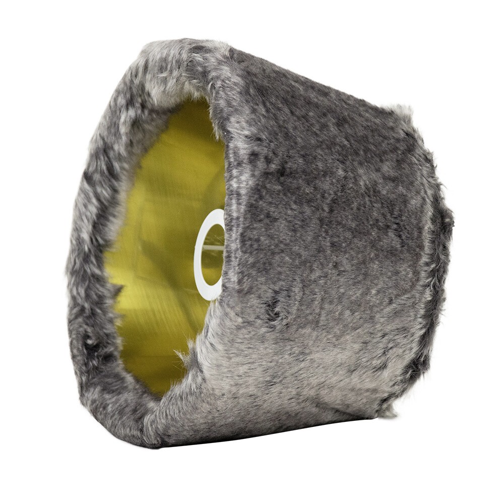 Šedé chlupaté stínidlo Wolf grey - Ø30*Ø20*21 cm Mars & More Šedé chlupaté stínidlo Wolf grey - Ø30*Ø20*21 cm Mars & More