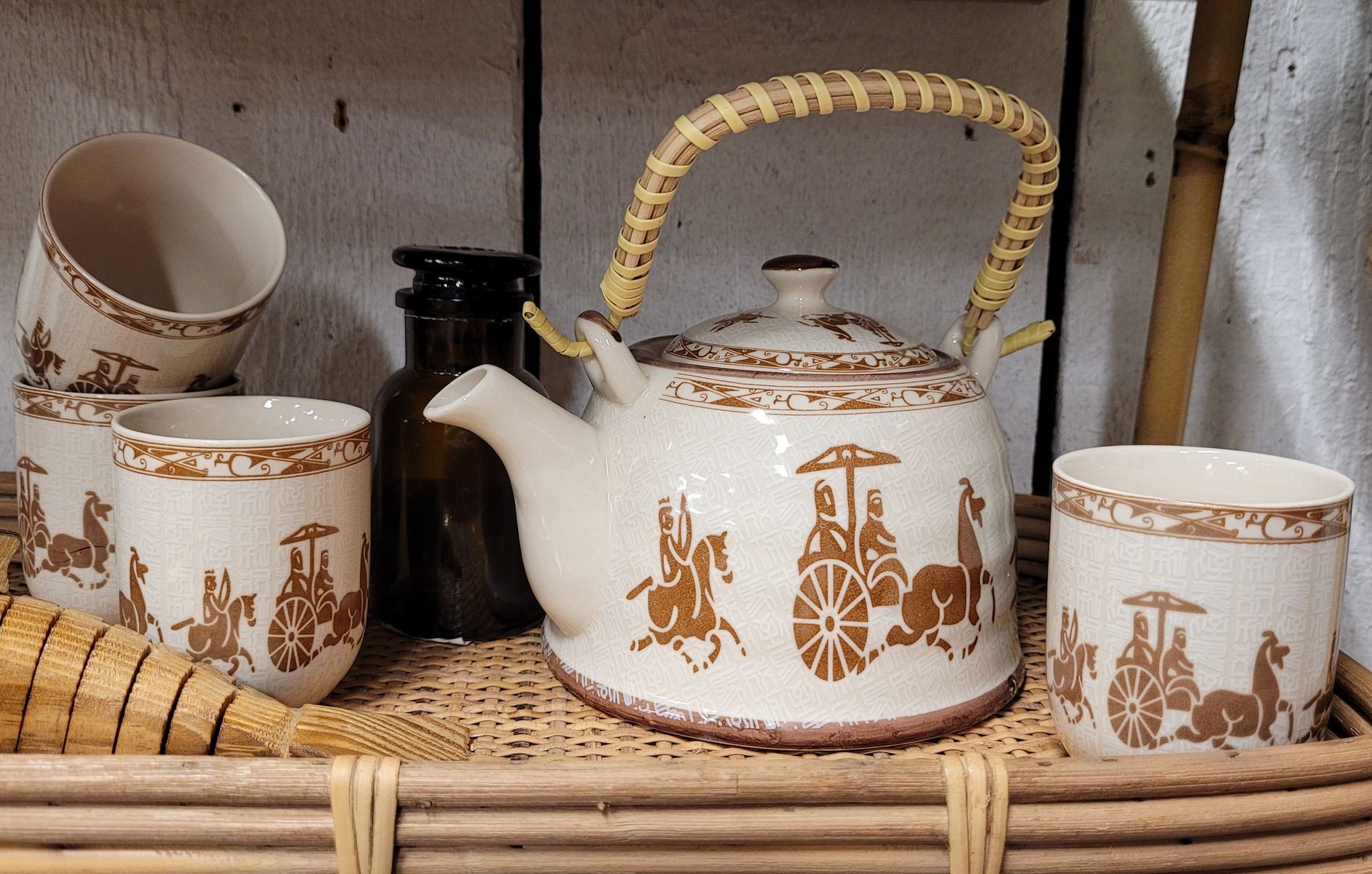 Porcelánový kalíšek na čaj s antickými motivy - ∅ 6*8 cm / 0,1L Clayre & Eef Porcelánový kalíšek na čaj s antickými motivy - ∅ 6*8 cm / 0,1L Clayre & Eef
