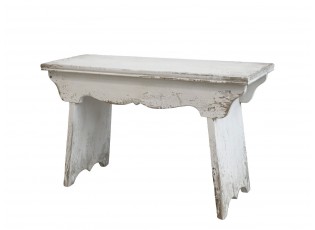 Bílá antik dřevěná stolička Old French - 80*38*48cm