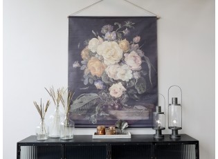 Nástěnná vintage mapa s květy Floral print II - 124*145 cm