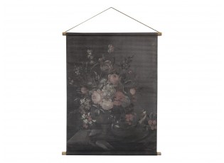 Nástěnná vintage mapa s květy Floral print III - 76*97cm