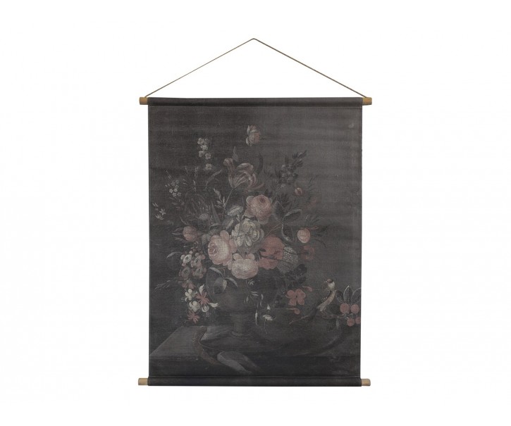 Nástěnná vintage mapa s květy Floral print - 76*97cm Chic Antique