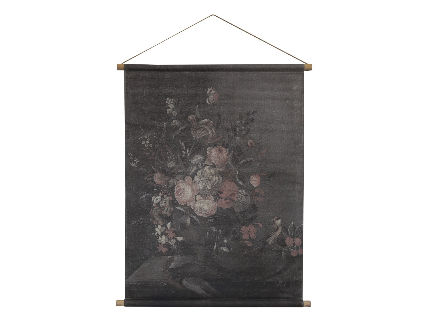 Nástěnná vintage mapa s květy Floral print - 76*97cm