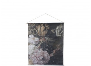 Nástěnná vintage mapa s květy Floral print V - 124*145cm