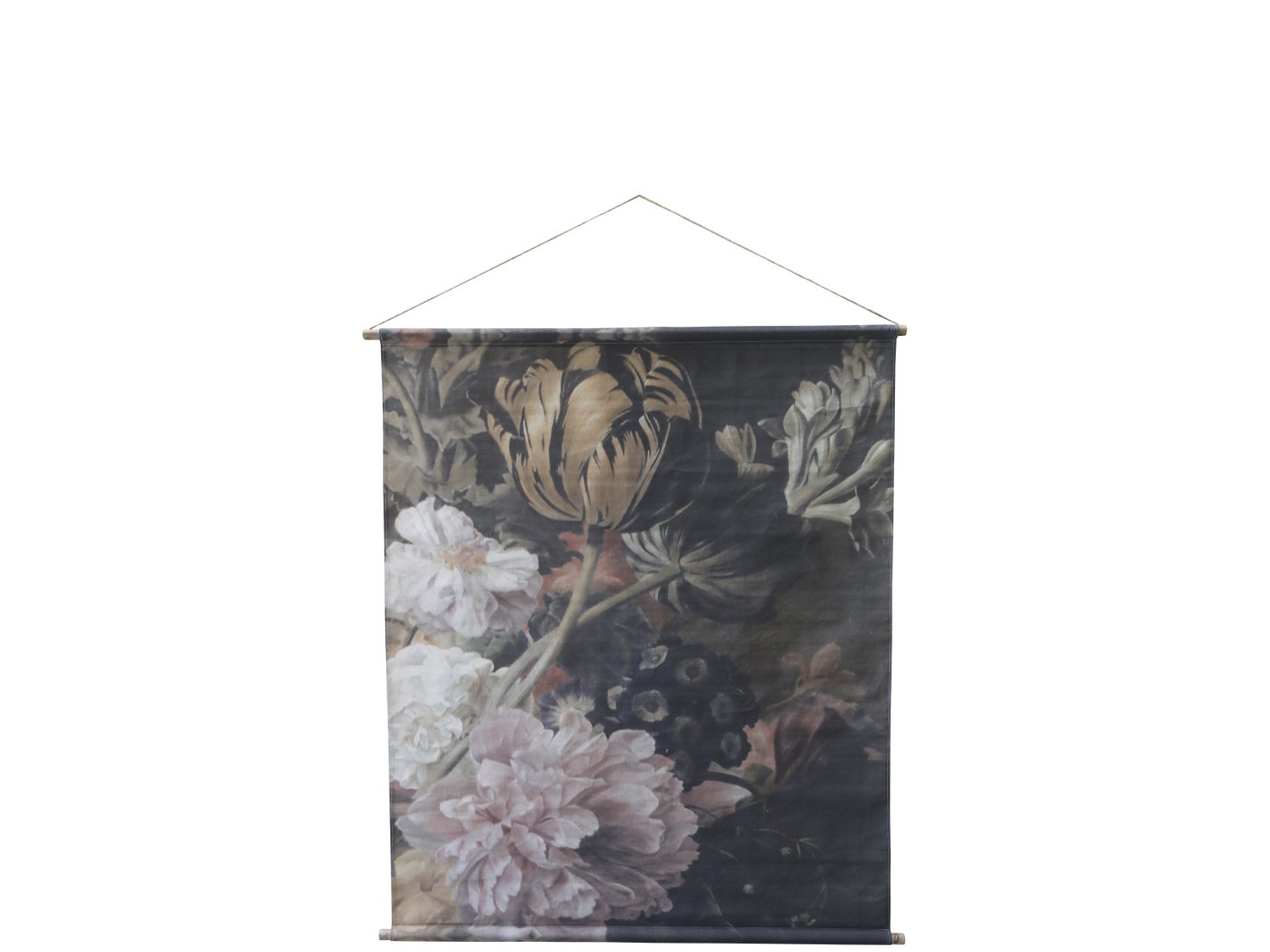 Nástěnná vintage mapa s květy Floral print - 124*145cm