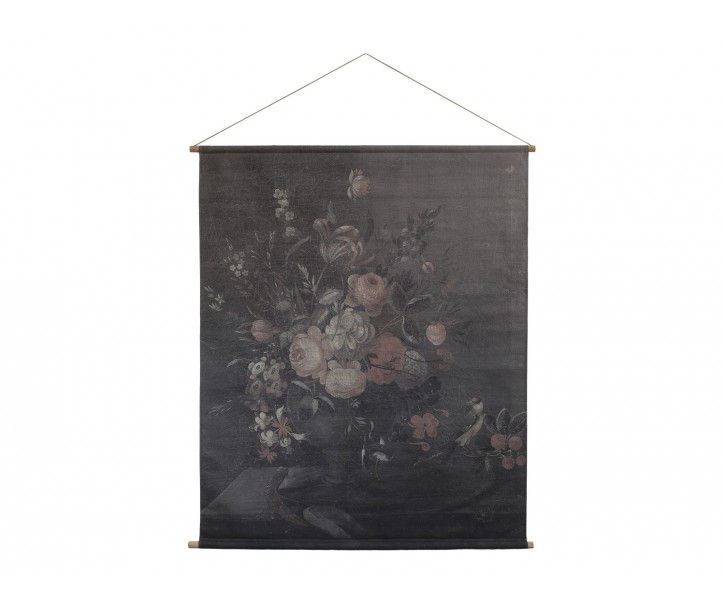 Nástěnná vintage mapa s květy Floral print IV - 124*145cm Chic Antique