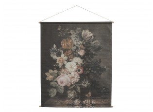 Nástěnná vintage mapa s květy Floral print VI - 124*145cm