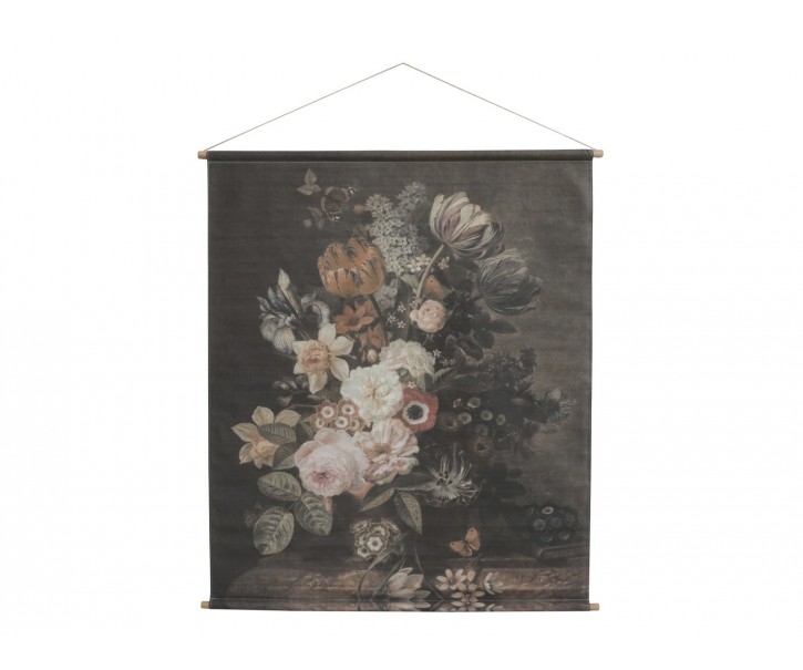 Nástěnná vintage mapa s květy Floral print VI - 124*145cm Chic Antique