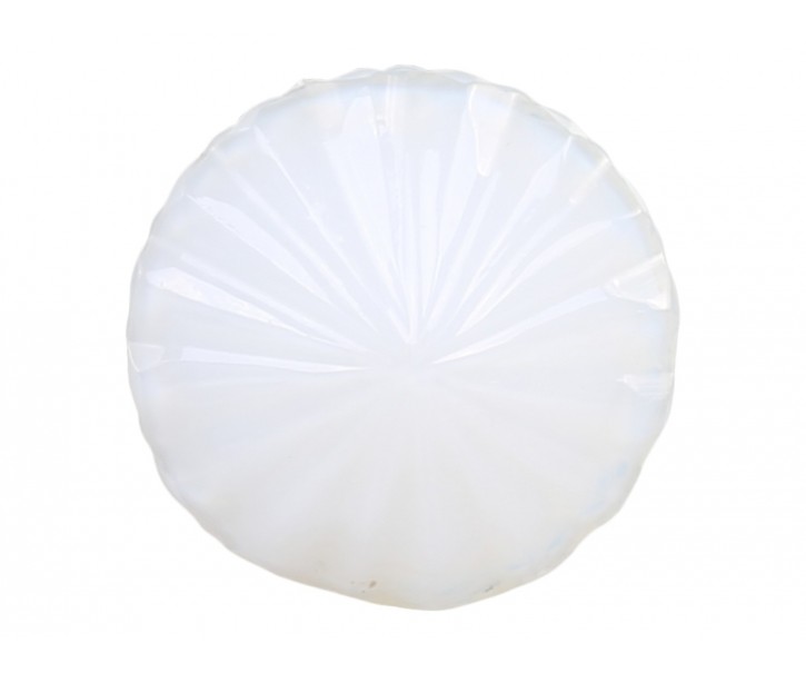 Bílá skleněná úchytka Ria - Ø 3,5 cm Chic Antique