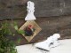 Bílý antik nástěnný litinový klip s ornamentem - 6*10cm Chic Antique