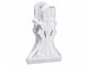 Bílý antik nástěnný litinový klip s ornamentem - 6*10cm Chic Antique