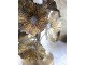 Bronzový antik kovový svícen zdobený květy Flower - Ø 18*24cm Chic Antique
