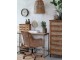 Antik dřevěná židle s výpletem a opěrkami na kolečkách Old French chair - 62*62*92 cm Chic Antique