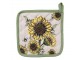 Béžová bavlněná chňapka - podložka se slunečnicemi Sunny Sunflowers - 20*20cm Clayre & Eef