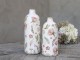 Keramická dekorační váza s květy Floral Étel - Ø 11*26cm Chic Antique