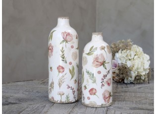 Keramická dekorační váza s květy Floral Étel - Ø 11*26cm
