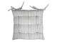 Taupe pruhovaný podsedák s výplní Nimes Seat - 40*40 cm Chic Antique