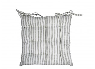 Zeleně pruhovaný podsedák s výplní Nimes Seat - 40*40 cm